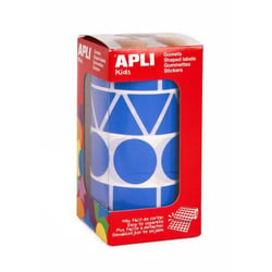 Apli Agipa - Gommettes rouleau formes géométrique 27 mm bleu x 1 357
