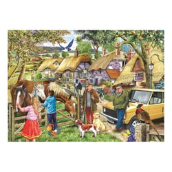 Puzzle 500 pièces - Pièces XXL - Chevaux et Chiens Courants - HOP - House of Puzzles