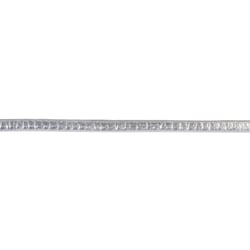 Bande cuir synthétique, Métallique plat, argent, 3mm, 2m
