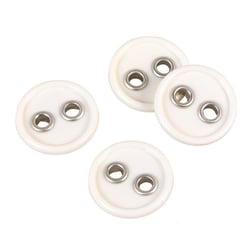 Bouton 2 trous blanc 25mm