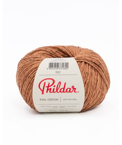 Fil de coton à tricoter Phil Origin - Phildar Cannelle marron