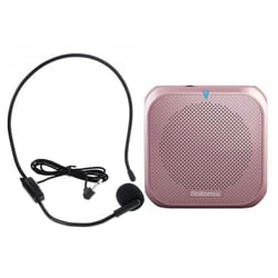 Mini Haut-Parleur Amplificateur Avec Microphone Et Radio FM Blanc Rose YONIS