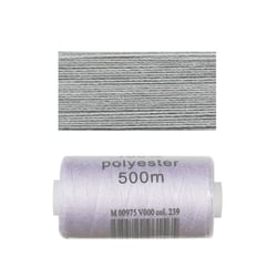 Bobine 500m fil polyester Cendre