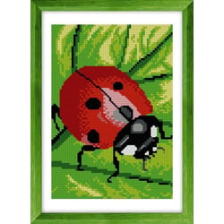 LUC - Kit à broder au point de croix Coccinelle