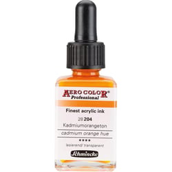Encre acrylique - Extra-fine - Teinte orange de cadmium - 28 204 - Aéro Color Pro - Schmincke