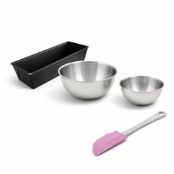 Set de 4 ustensiles de pâtisserie moule à gâteaux bol et spatule pâtisserie Black mettallic Black mettallic Zenker  Black mettallic