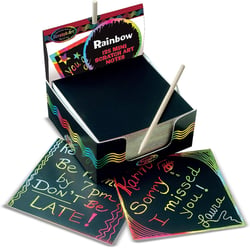 Boîte de mini-notes arc-en-ciel Scratch Art - Melissa & Doug