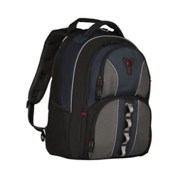Sac à dos WENGER Cobalt pour ordinateur portable 16' à triple protection - Base avec plate-forme de stabilisation - passage trolley - Bleu