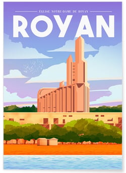 Affiche ville Royan | A3 : 29,7x42cm
