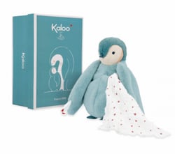 Peluche a bisous manchot – vert - Kaloo - Bleu