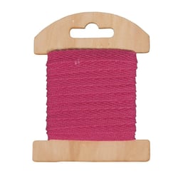 Ruban en coton, 1cm, Carte 3m, rose oeillet