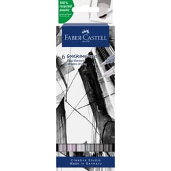 Feutres de coloriage - Faber-Castell - Goldfaber Aqua - Nuances de gris - Etui de 6