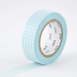 Masking tape - Quadrillé aqua - 7 m x 15mm