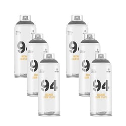 Lot de 6 sprays de peinture MTN 94 - Noir mat Ral 9011 - 400ml