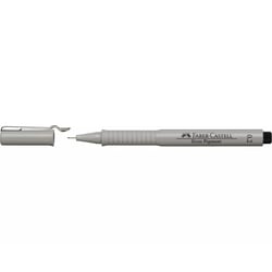 Lot de 10 stylos feutres à encre pigmentée - FABER-CASTELL - Pointe 0,2 mm - Noir
