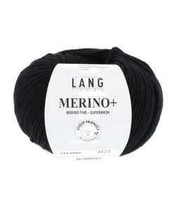 Pelote de Laine à tricoter MERINO + (PLUS) - Lang Yarns Bleu (004)