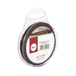 Ruban organdi, 7 mm, rouleau 10 m, brun foncé
