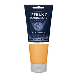 Peinture acrylique - Jaune de Naples - 816 - Fine - Lefranc Bourgeois - Tube 200ml