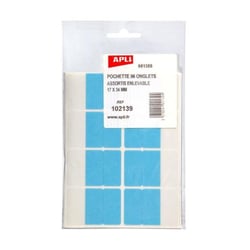 Onglets couleurs assorties 17x34 mm  96 u.