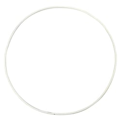 5 cercles en métal blanc - Ø 20 cm