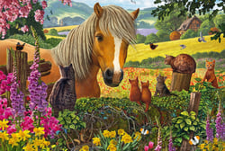 Puzzle 150 pièces - Mignons Visiteurs dans la Prairie - Schmidt Spiele