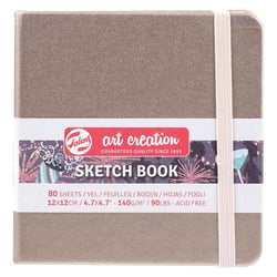 Carnet Croquis 12x12 cm - 80 feuilles - 140g - Champagne - Royal Talens
