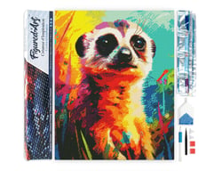 Diamond Painting Broderie Diamant Figured’Art 40x50cm toile entière roulée avec diamants carrés - Suricate Coloré Abstrait