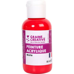 PEINTURE ACRYLIQUE 50ML ROUGE CARMIN