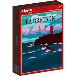 Puzzle 500 Pièces Affiche Phare Breton - ALLIPSON