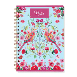 Carnet de notes à spirale Floral Folk - A5 - 160 pages - Hirondelles & Cie
