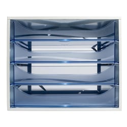 Module de classement Ecobox Linicolor 4 tiroirs - Bleu glacé - Exacompta