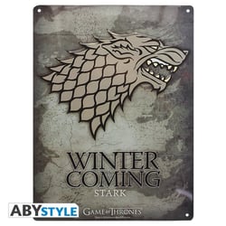Game Of Thrones - Plaque métal Stark (28x38)