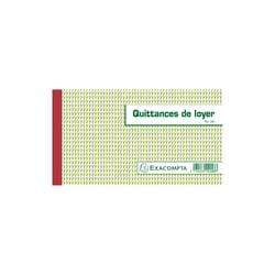 Manifold Quittances de loyer 12,5x21cm 50 feuillets tripli autocopiants - x 10 - Exacompta