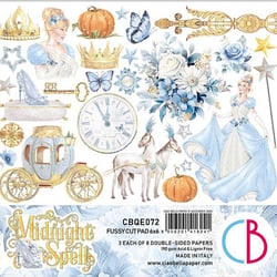 24 papiers de die cuts scrapbooking carterie 15 x 15 cm CIAO BELLA MIDNIGHT SPELL