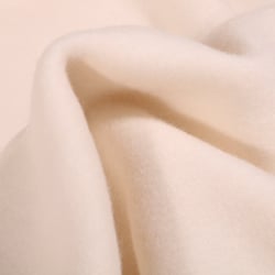 Tissu Polaire Coton Bio uni Ecru