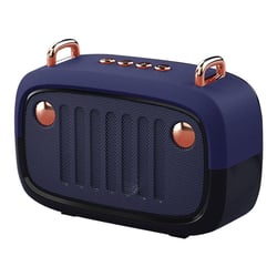 Enceinte Bluetooth Mini Subwoofer Portable Son HIFI Carte FM Autonomie 4h Bleu YONIS