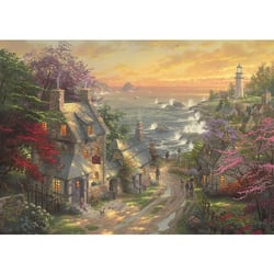 Puzzle 3000 pièces - Thomas Kinkade - Le Cottage et le Phare - Schmidt Spiele