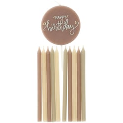 Ensemble de Bougies - Crème Rose - 9,5 cm
