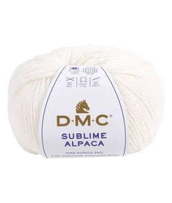 Pelote de Laine et Alpaga Sublime Alpaca - DMC : Luxe et Douceur pour l'Hiver 119 Blanc