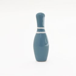 Fève Quille Bleue - En Porcelaine