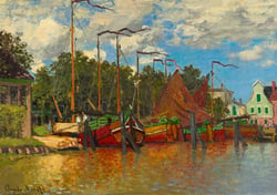 Puzzle 1000 pièces - Claude Monet - Boats at Zaandam, 1871 - Bluebird Puzzle
