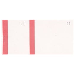 Bloc vendeur à bande couleur 100 feuillets double numérotage - Format 6 ,6x13,5 cm - Rouge - x 50 - Exacompta
