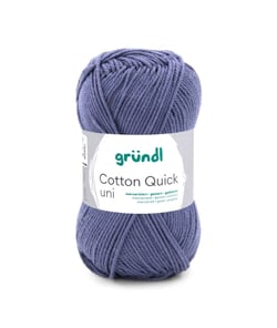 Fil à tricoter COTTON QUICK UNI - Gründl - PPSC - certifié Oeko-Tex 137 Bleu