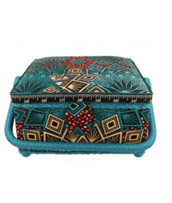 Boîte à couture motif Géométrie - 20x20x11cm - Collection Les merveilles d'Alice