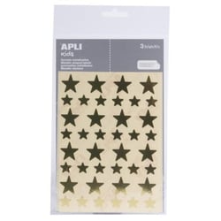 Apli Agipa - Gommettes étoile Ø12 et 20 mm Doré x 120