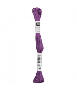 Fil à broder mouliné Uni - Rico Design 102 Violet