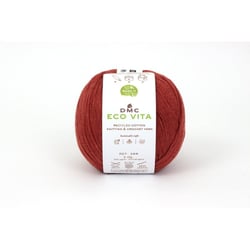 DMC - Fil Coton Recyclé Eco Vita 3mm 100g Tricot et Crochet Col. 005 rouge