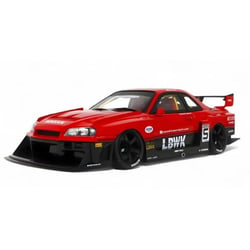 Miniature de collection - GT SPIRIT - Nissan Skyline R34 GT-R Super Silhouette 2020 GT570 - Échelle 1/18 - Rouge/Noir