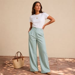 Kit Couture Craftine Pantalon Laurier Lin Céladon