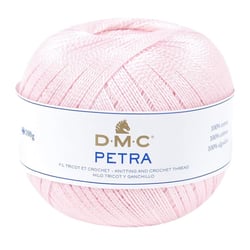 Pelote de laine - 100% coton - Rose pâle - 54461 - DMC - Petra - Longues fibres